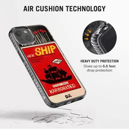 DailyObjects Red & Black New Ship Matchbox Printed iPhone 13 Mini Phone Case image 3