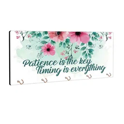 RANDOM Set of 2 White  Green Printed Wall Hanging Key Holders image 3