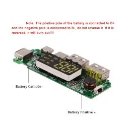18650 5V 2.4A Lithium, Battery Digital Display, Charging Module Dual, USB Output Band, Display Booster, Mmodule image 4