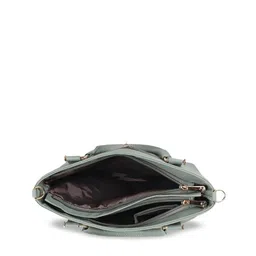 Mochi Green PU Structured Handheld Bag with Quilted image 3