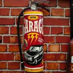eazywagon Red Metal Prop Extinguisher - Auto Garage Wall Decor-picture-17