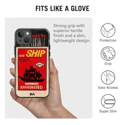 DailyObjects Red & Black New Ship Matchbox Printed iPhone 13 Mini Phone Case image 4