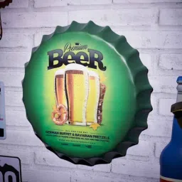 eazywagon Green Metal Premium Beer Wall Decor-picture-35