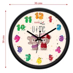 RANDOM Cream-Coloured & Red Printed Contemporary Wall Clock image 5