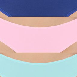 Amante Assorted Pack of 3 Low Rise Outer Elastic Bikini Briefs PPK33002 image 3