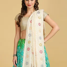 Dupatta Bazaar Ethnic Motifs Embroidered Sequinned Dupatta image 4
