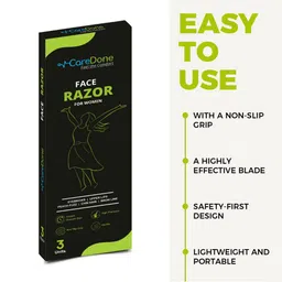 CareDone Set Of 2 Pain Free & Safe Face Razor For Eyebrows & Upper Lips - 3 Units Each image 4
