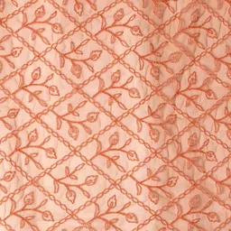 Dupatta Bazaar Peach-Coloured Embroidered Dupatta with Thread Work image 2