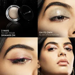 Lakme Absolute Explore Lightweight Eye Paint with Cocoa Butter 3g - Shimmering Silver image 2