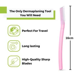 CareDone Set Of 2 Pain Free & Safe Face Razor For Eyebrows & Upper Lips - 3 Units Each image 4