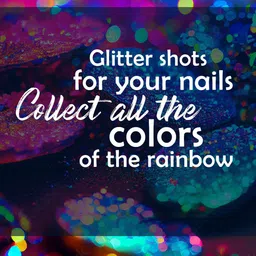 PERPAA Set Of 5 Glitter Light Flashing Sparkly Gel Nail Polish - 5ml Each image 4