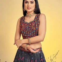 Fusionic Embroidered Sequinned Ready to Wear Lehenga & Blouse With Dupatta image 5