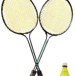 generic Badminton Rackets, Set of 2 with 6pcs of Shuttlecock image 1