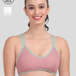 Amour Secret Pack Of 2 Pink & White Lightly Padded & Non-Wired Seamless Bra-S3004_Rbn_Wht-picture-16