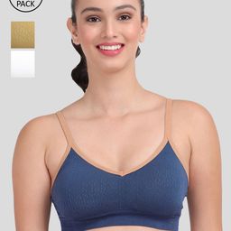Amour Secret Women  Blue & Olive Green Pack of 3 Bra-image-27