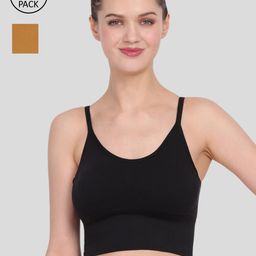 Amour Secret Women Black & Orange Sports Bra-image-67
