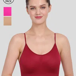 Amour Secret Women Pink & Maroon Set Of 3 Solid Non Padded Bra-image-31