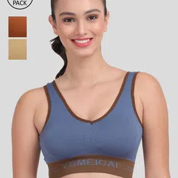 Amour Secret Pack of 3 Workout Bras-image-24