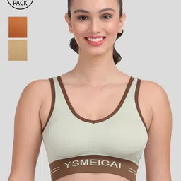 Amour Secret Women's Lightly Padded Sports Bra Pack of 3-picture-20