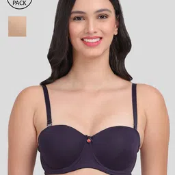 Amour Secret Black & Nude-Coloured Bra Underwired Lightly Padded-image-20