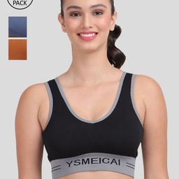 Amour Secret Pack Of 3 Women Lightly Padded Sports Bra-image-19