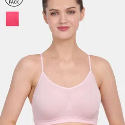 Amour Secret Women Pink & Coral Pack Of 2 Non Padded Bra-image-57