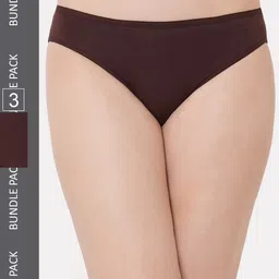Inner Sense Women Pack Of 3 Antimicrobial Organic Cotton Bikini Briefs-image-8