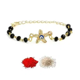 EL REGALO Kids Beaded Rakhi With Roli Chawal-26