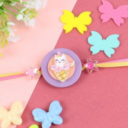Asthetika Boys Unicorn Ice-Cream Thread Rakhi With Roli Chawal-14