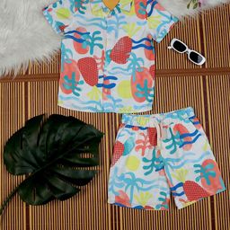 The Lion and The Fish Boys Printed Shirt with Shorts-image-45