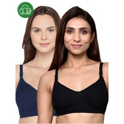 Inner Sense Organic Cotton Antimicrobial Women Feeding Bra Multi-Color (Set of 2)-picture-10