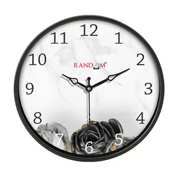 RANDOM Black & Grey Printed Contemporary Wall Clock-27