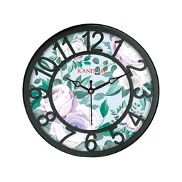 RANDOM Black & Green Printed Contemporary Wall Clock-91