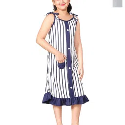 BAESD Girls Pack Of 2 Shoulder Straps Striped A-Line Maxi Dress-image-61
