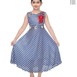 BAESD Girls Pack of 2 Striped A-Line Maxi Dresses-image-55