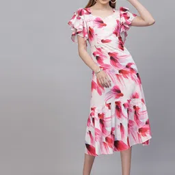 aayu Floral Printed A-Line Midi Dress-image-54