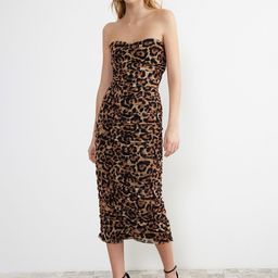 Trendyol Animal Printed Midi Sheath Dress-image-58