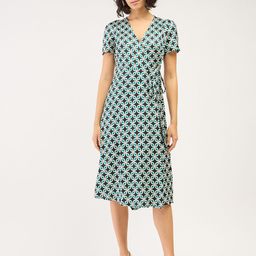 SALT ATTIRE Ethnic Motifs Printed Tie-Ups Midi Wrap Dress-image-62