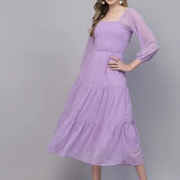 aayu Georgette A-Line Midi Dress-image-2
