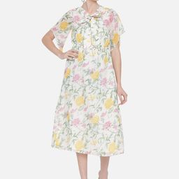 ALL WAYS YOU Floral Print Georgette A-Line Midi Dress-image-39