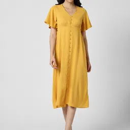 Van Heusen Woman Flared Sleeves A-Line Midi Dress-image-44