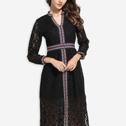 JC Collection Women Black Midi Dress-image-95