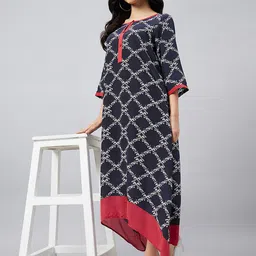 First Resort by Ramola Bachchan Ethnic Motifs Print Maxi Dress-image-44