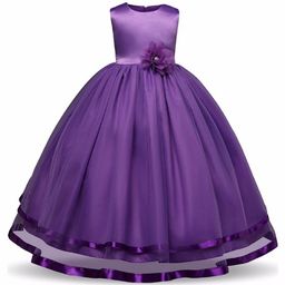 BAESD Girls Satin Fit & Flare Maxi Dress-10