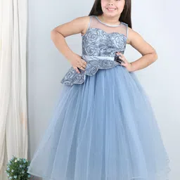 Toy Balloon kids Girls Embellished Net Fit & Flare Maxi Dress-picture-13