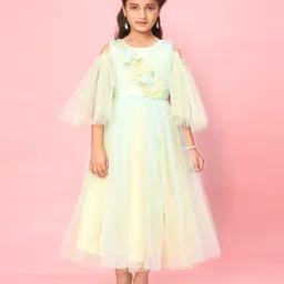 BAESD Girls Cold Shoulder Fit & Flare Tulle Dress-image-80