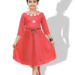 BAESD Girls Fit & Flare Midi Dress With Belted-picture-15