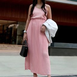 PINACOLADA Shoulder Straps Fit & Flare Midi Dress-image-18