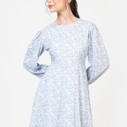 June 9 Clothing Women Floral Print A-line Mini Dress-image-72