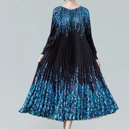 JC Collection Abstract Printed A-Line Maxi Dress-image-14